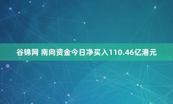 谷錦網(wǎng) 南向資金今日凈買入110.46億港元